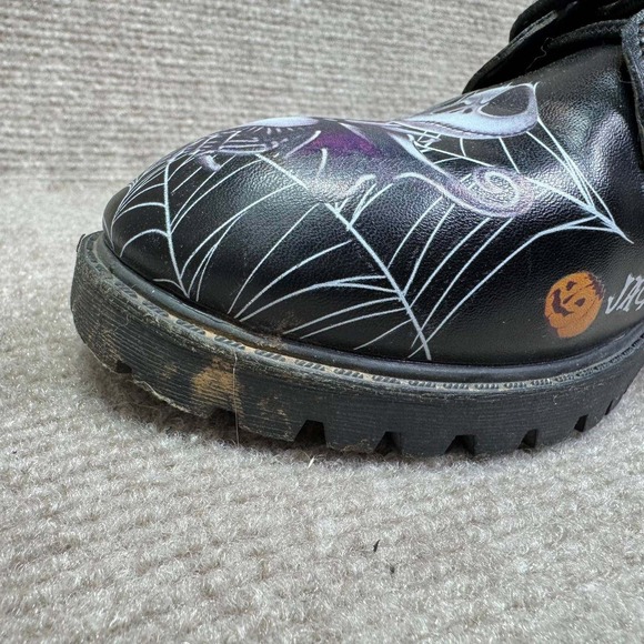 Nightmare Before Christmas Jack Skellington Boots Womens 37 Black Edgy Halloween - Picture 11 of 15